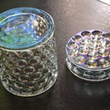 Molded-pressed glass jar/candy dish