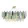Monumental Rectangular Strip Listelli Murano Glass Chandelier by Simoeng