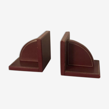 Leather bookends