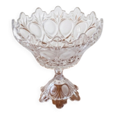 Large Bohemian crystal fruit bowl - 1950s