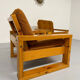 Set of 2 Swedish design pine armchairs by Roland Wilhelmsson, 1970s
