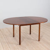 Italian mid century round extension dining table in Rosewood by Stildomus