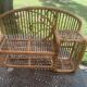 Bamboo and rattan shelf, designer and vintage, to hang or place