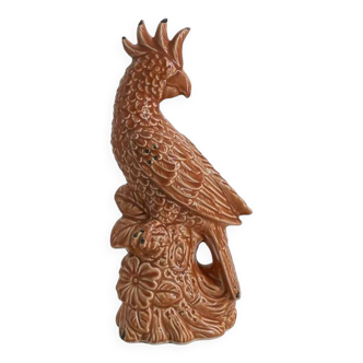 Vintage ceramic sculpture Parrot