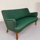 Old vintage green cocktail bean sofa from the 50s