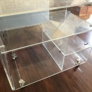 Designer TV unit David Lange vintage Plexiglas