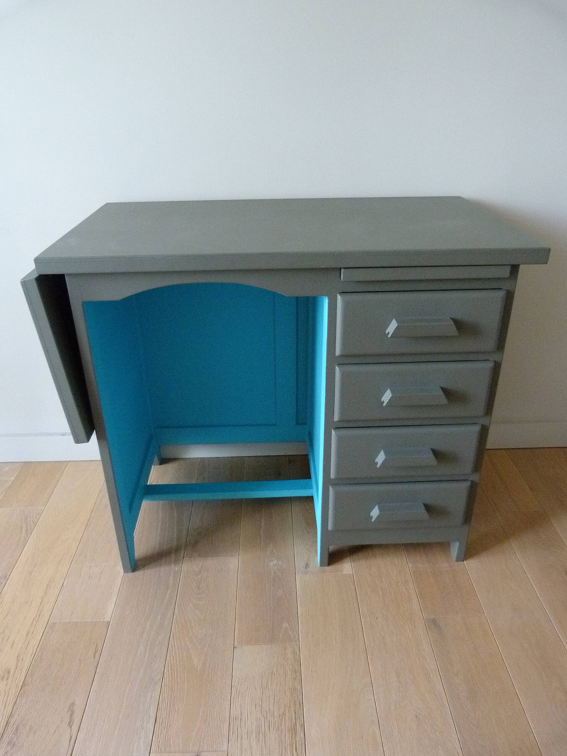 Laurette's accounting office and her chair.