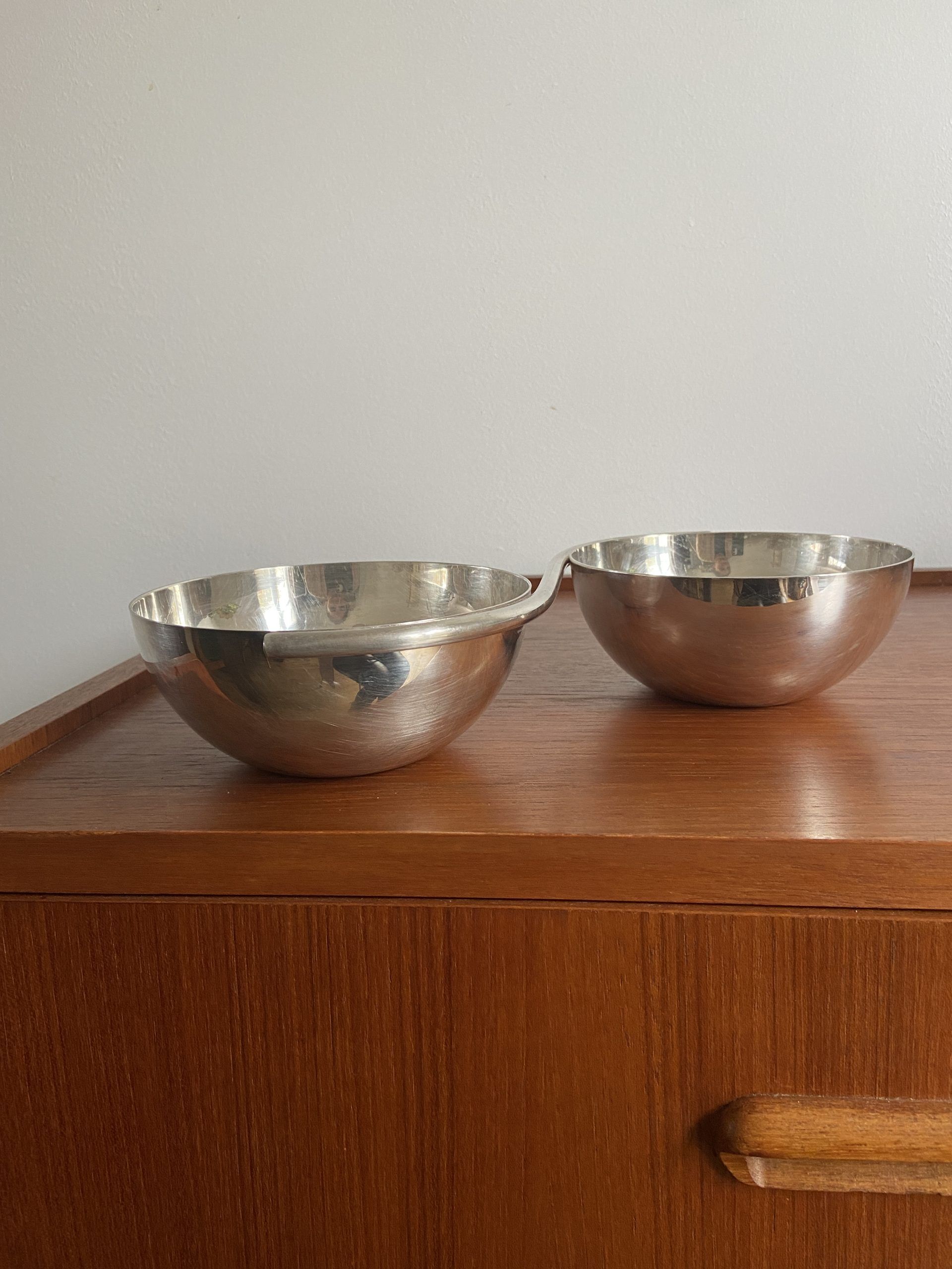 Empty dish pocket in silver metal made in italy