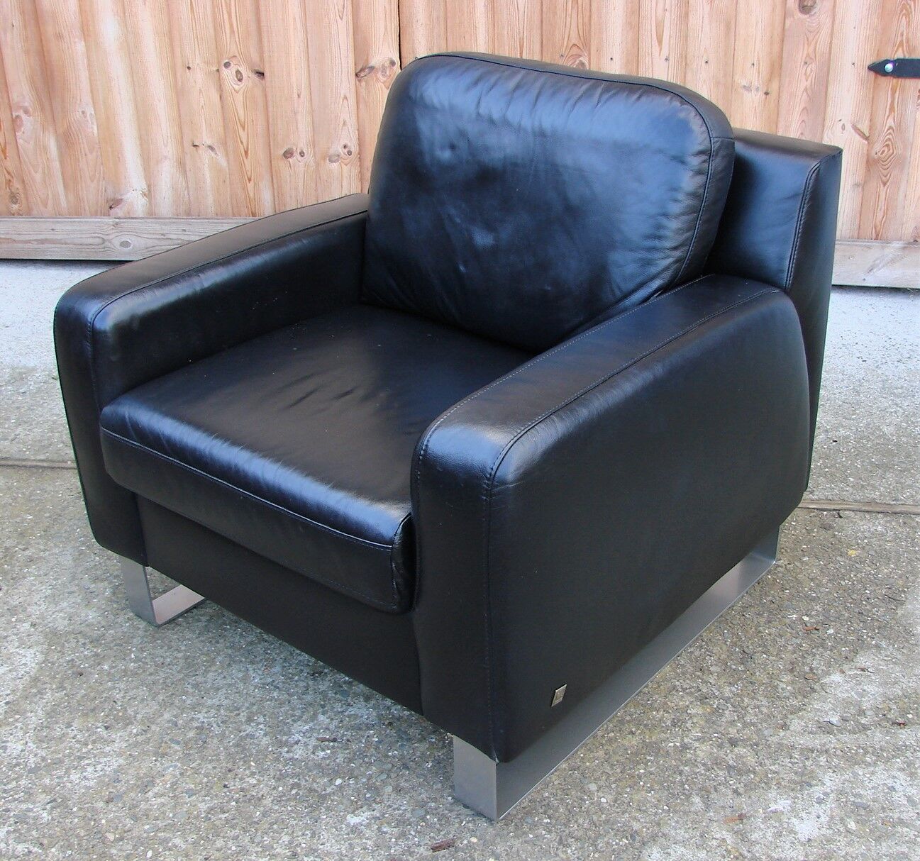 Musterring leather armchair, Germany 1980's.