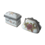 Lot 2 porcelain boxes Art