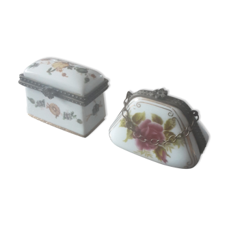 Lot 2 boîtes porcelaine