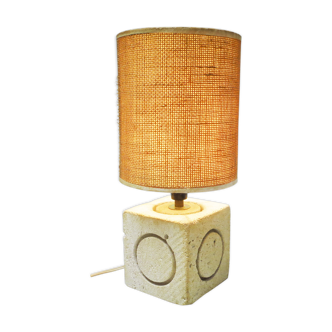 Albert Tormos stone cube lamp 70s