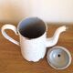 Enamelled tin teapot