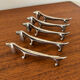 Set of 5 vintage dachshund knife rests – Metal dog knife rests