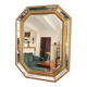 Octagonal mirror with bevelled parcloses, Neo-Classical Regency Art style.