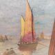 Marine painting oil on hardboard unsigned