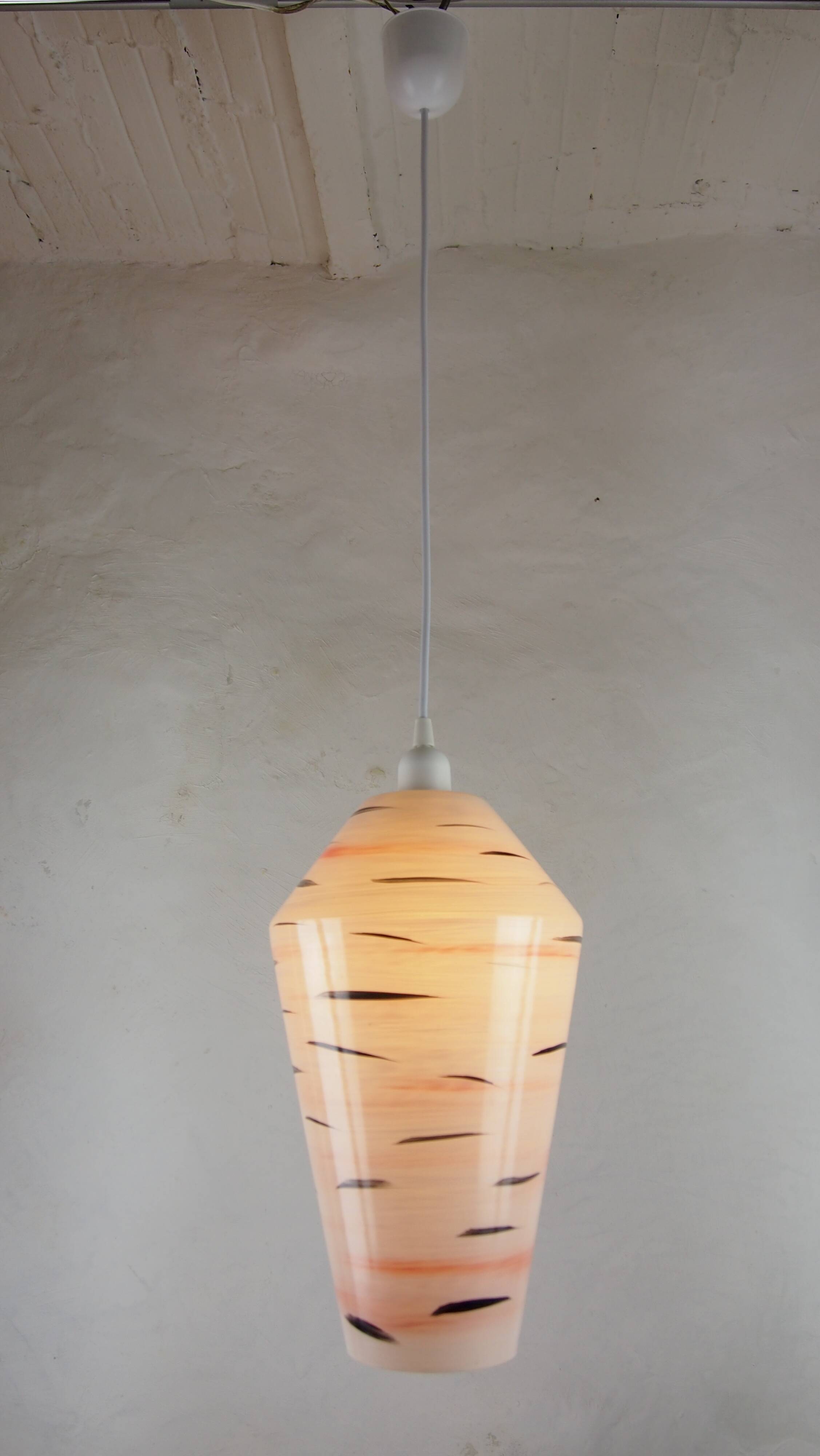 Vintage French pendant light from the 1960s in the Lunel style