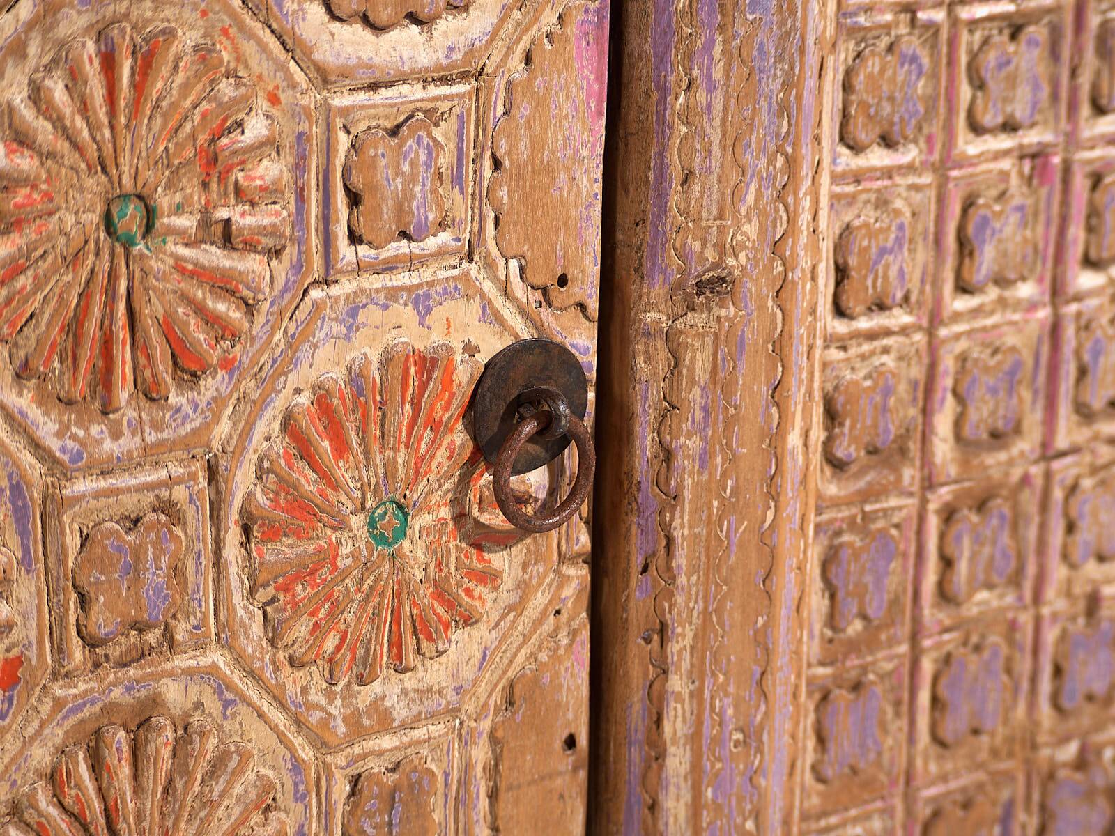Antique carved sideboard in purple tones (c.1850) #65