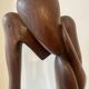 Sculpture en bois "Le penseur"