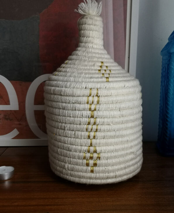 White woven basket