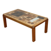 Coffee table by Pierre Chapo in solid elm and ceramic – circa 1960