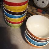 Ribbed ceramic bowls
