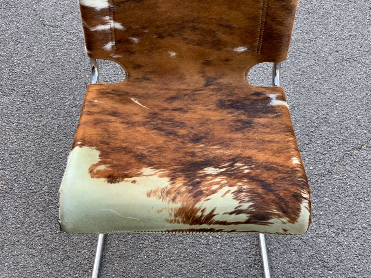 Pascal Mourgue's Biscia chair in cow skin, 70s