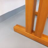 Vintage Charlotte Perriand Les Arcs round pine dining table from the 60s 70s