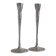 Pair of aluminium candle holders
