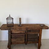 Old wooden workbench