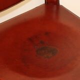 Matteo Grassi high stool in leather and metal