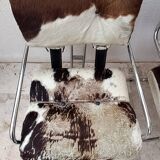 Set of 4 vintage Cucroma armchairs – Guido Faleschini – leather