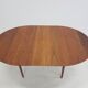 Metal table in teak oval 311 by Peter Hvidt & Orla Mølgaard-Nielsen for Søborg Møbelfabrik