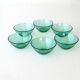 6 bols publicitaire huilor vintage en verre vert