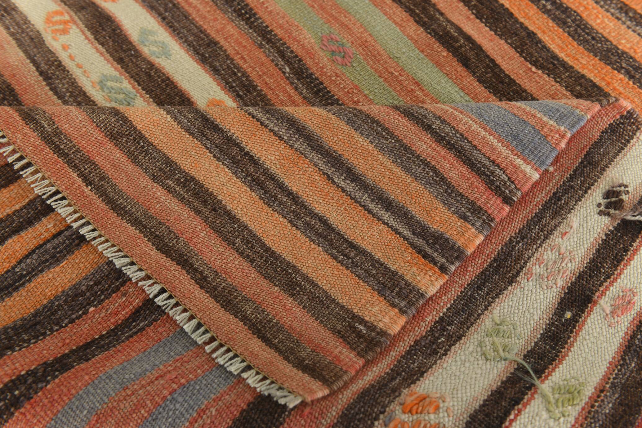 168x217 Tile Color Kilim Rug, Livin Room Rug, 6x7 Antique Vintage Kilim