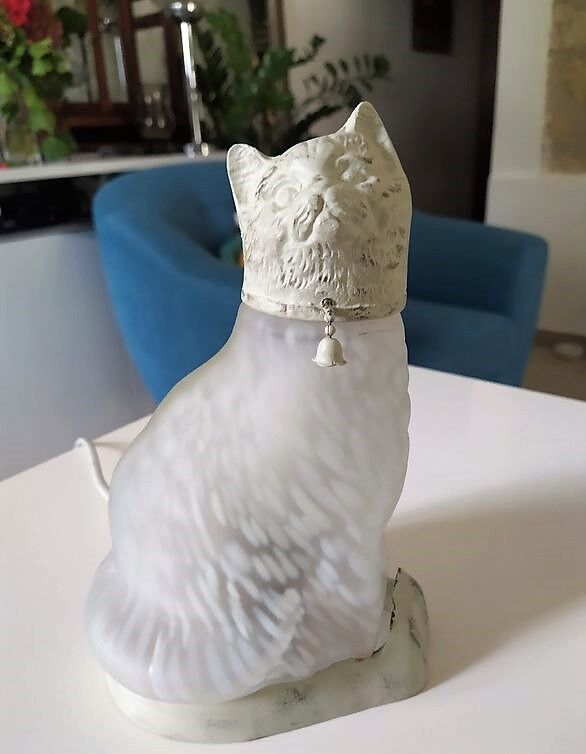 Lampe art déco chat