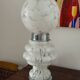 Lampe de table en verre de Murano blanche par Carlo Nason pour Mazzega, Italie, années 1970