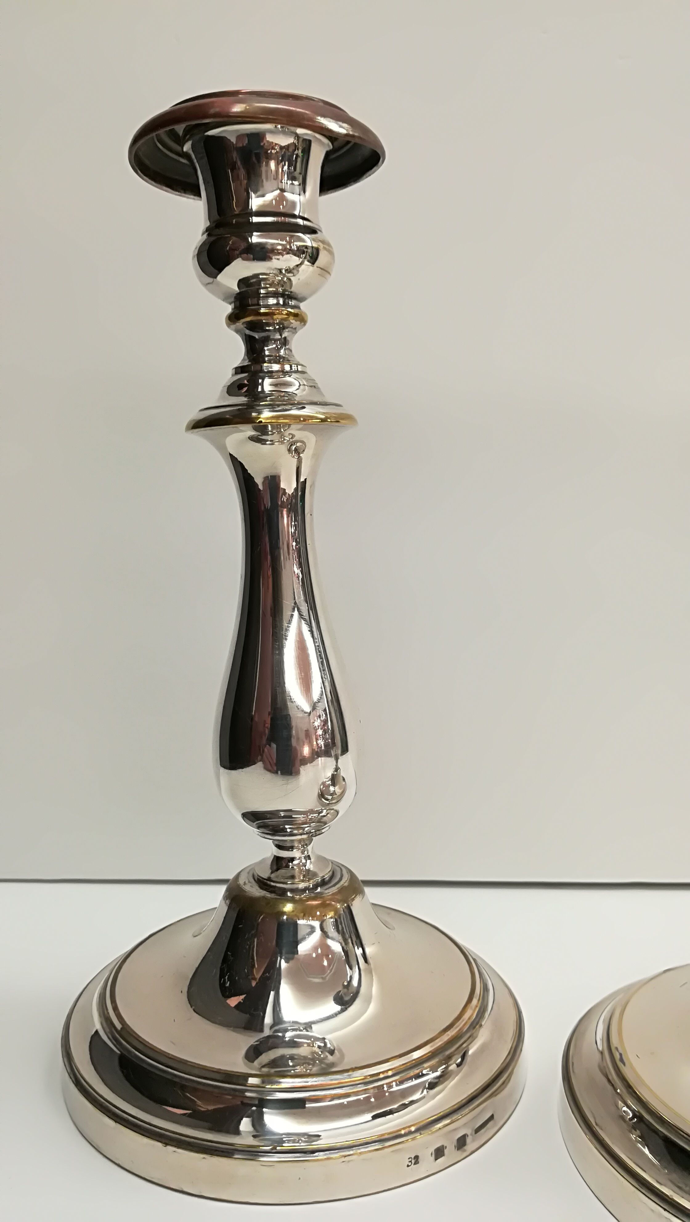 Pair of candlesticks Christofle silver metal