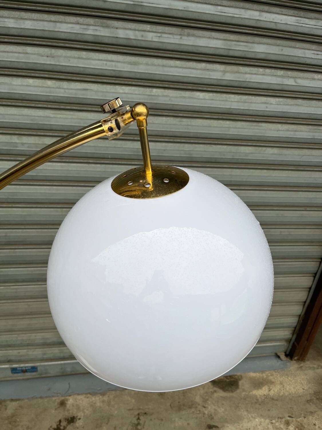 Lampadaire arc pied marbre année 70/80