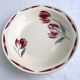 Antique shallow dish Badonviller tulip decoration