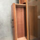 Vintage 1960s enfilade in varnished cherry wood.