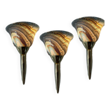 Venetian Art Murano Glass Sconces Set of 3