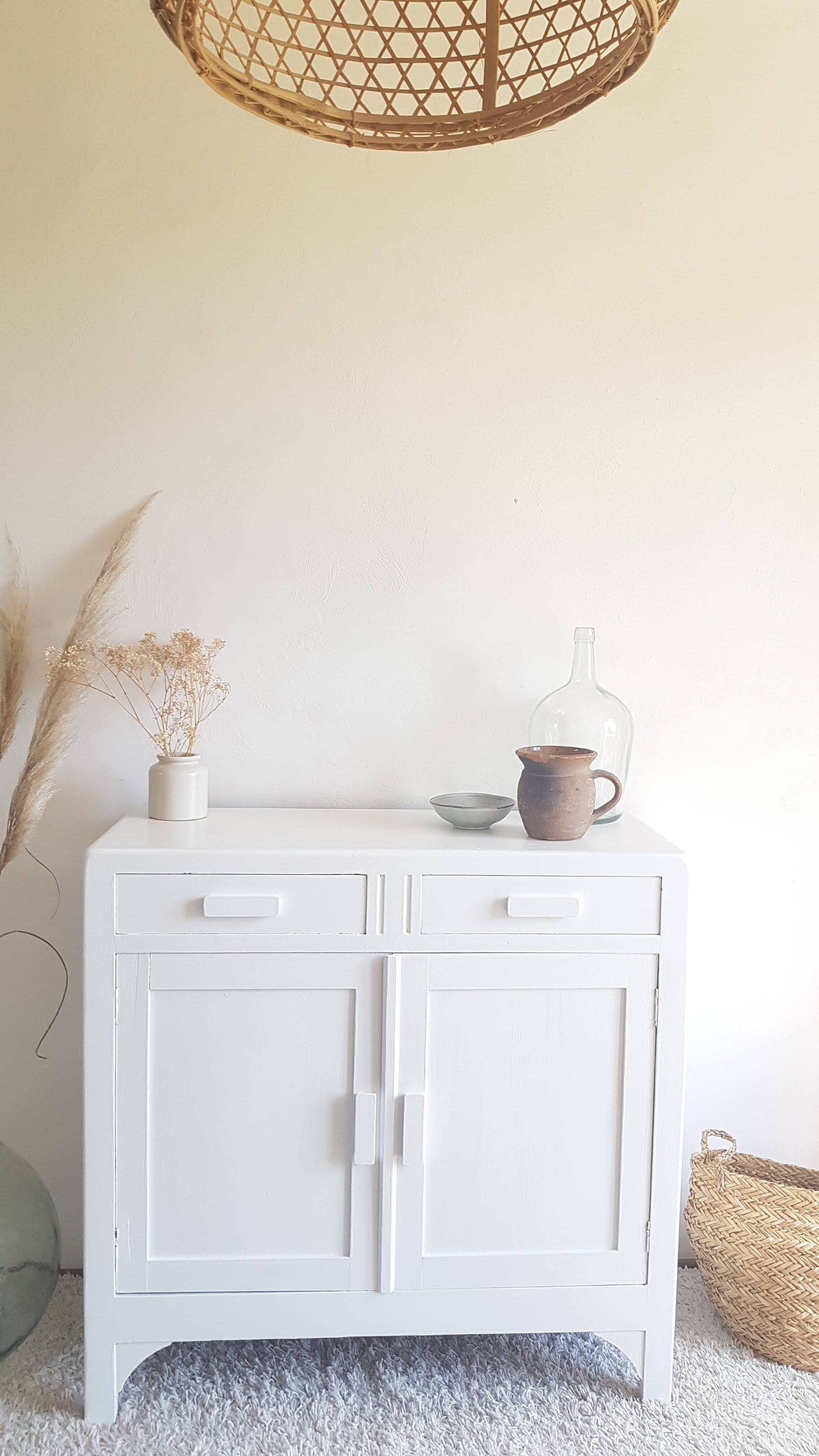 Old white parisian buffet