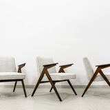 Set Of 3 mid-century Armchairs, Type 300-177 “Bunny”, Poland, 1970’S