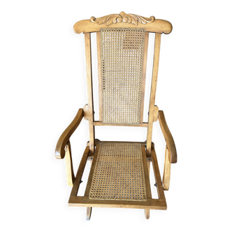 Chaise longue de pont style colonial