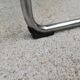 Chaise rouge cantilever tubes chromé