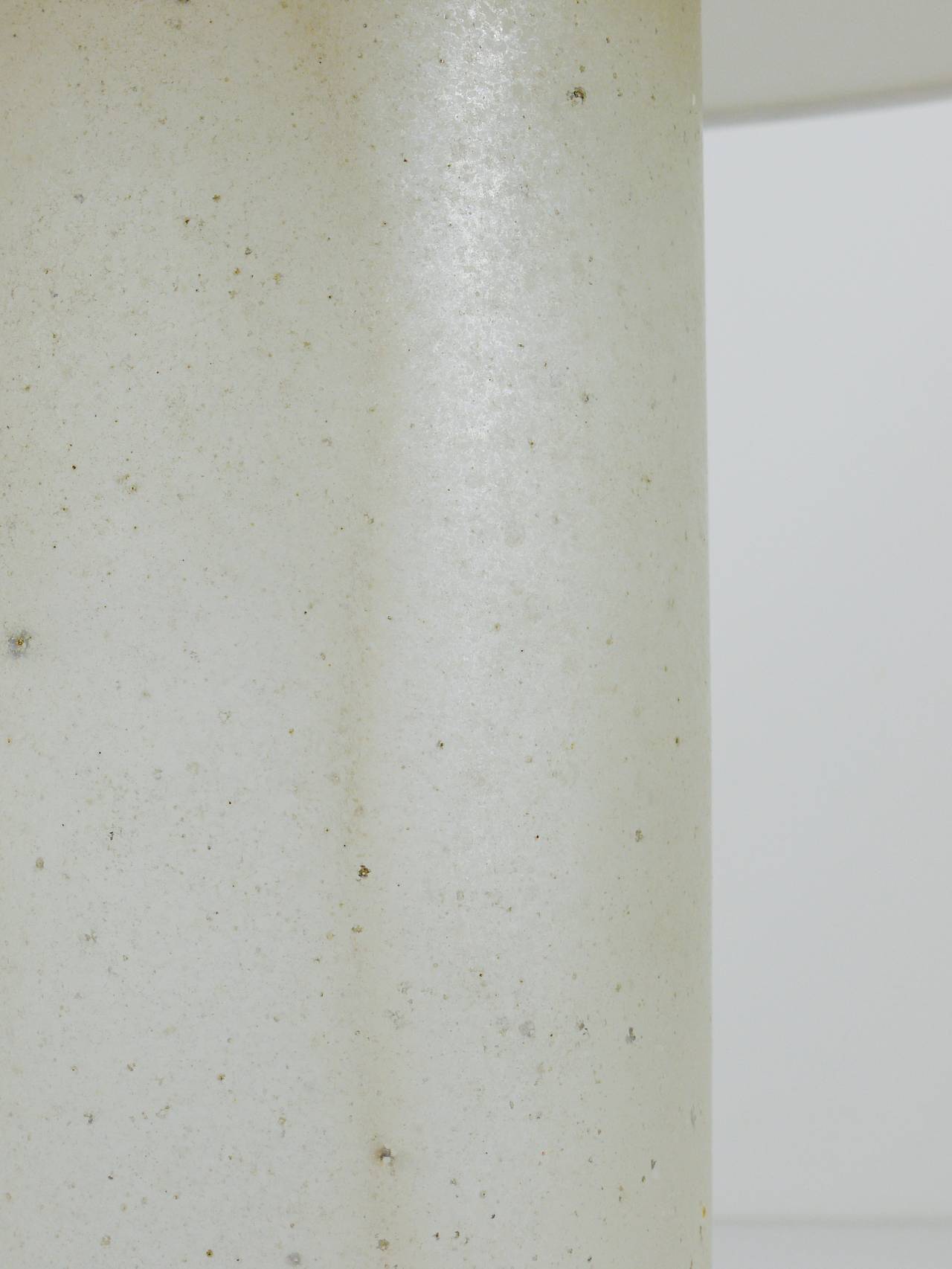 Table lamp signed by Karl Springer with a frosted glass base, 1970s.