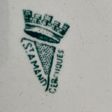 Flat faience plates from saint amand and hamage