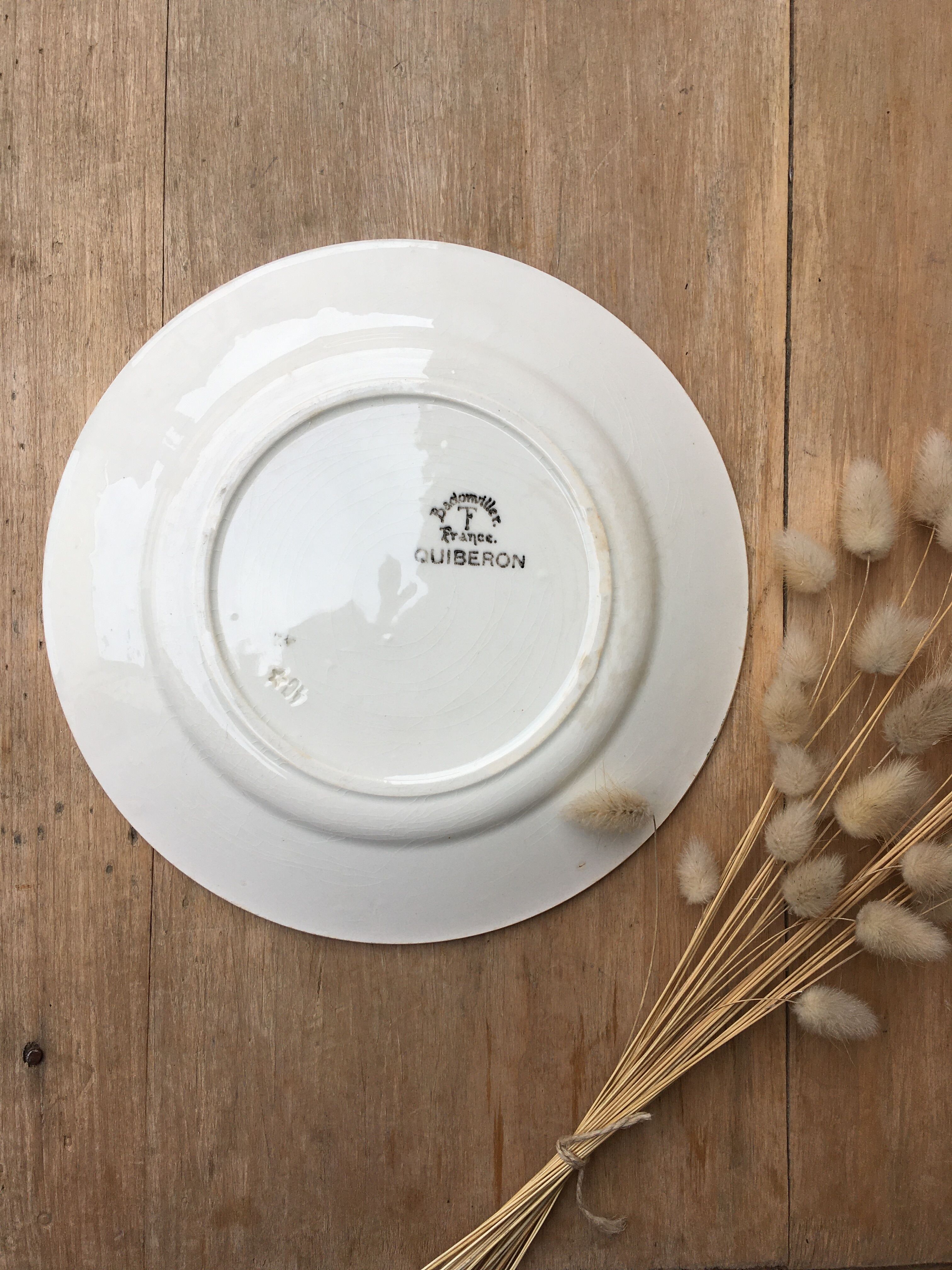 Set of 5 plates Badonviller Quiberon