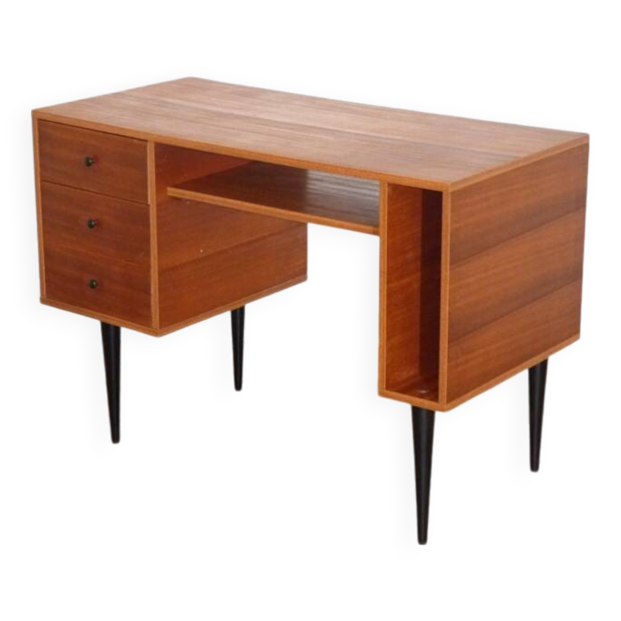 Bureau vintage scandinave en bois 1960